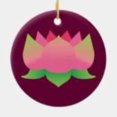 Roze Lotus Flower Keramisch Ornament (Achterkant)