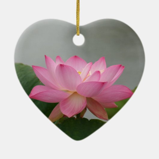 Roze Lotus flower Keramisch Ornament (Achterkant)