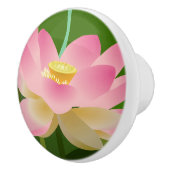 Roze Lotus Flower Keramische Knop (Rechts)