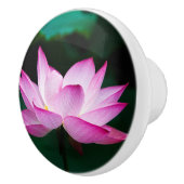 Roze Lotus Flower Keramische Knop (Rechts)