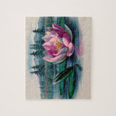  roze Lotus Flower Legpuzzel (Verticaal)