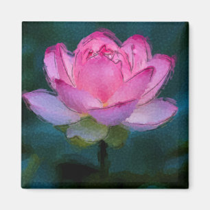 Roze Lotus Flower Magneet