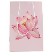 Roze Lotus Flower Medium Cadeauzakje (Voorkant)