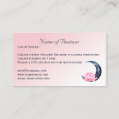 Roze Lotus Flower Moon Klantenkaartje (Achterkant)