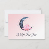 Roze Lotus Flower Moon Zakelijk Cadeaubon (Voorkant)