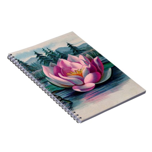  roze Lotus Flower Notitieboek (Rechterzijde)