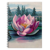 roze Lotus Flower Notitieboek (Voorkant)