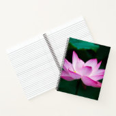 Roze Lotus Flower Notitieboek (Binnen)