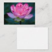 Roze Lotus Flower Notitiekaartje (Voorkant / Achterkant)