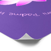 Roze Lotus Flower Om Mani Padme Hum Print (Hoek)