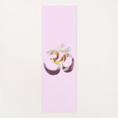 Roze Lotus Flower Om Mantra Yoga Mat Meditation (Voorkant)