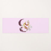 Roze Lotus Flower Om Mantra Yoga Mat Meditation (Voorkant (horizontaal))