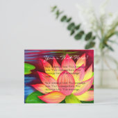 Roze Lotus Flower Painting Kaart (Staand voorkant)