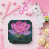 Roze Lotus Flower Papieren Bordje (Feest)