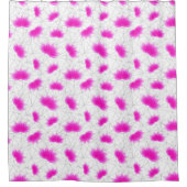 Roze Lotus Flower Pattern met Grey Net Douchegordijn (Voorkant)
