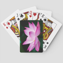 Roze Lotus Flower Pokerkaarten