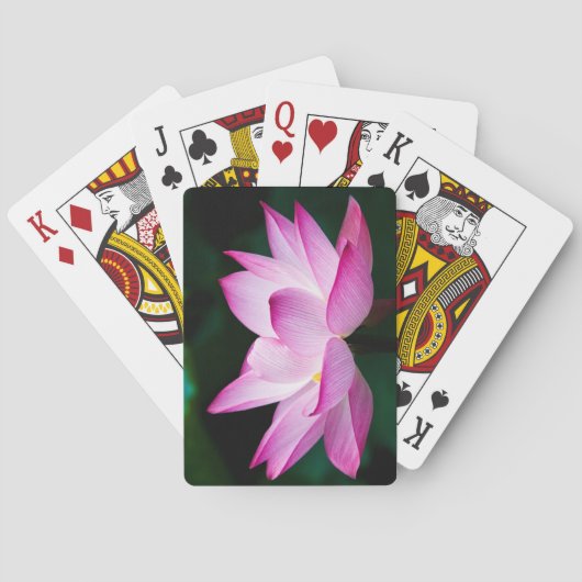 Roze Lotus Flower Pokerkaarten (Achterkant)