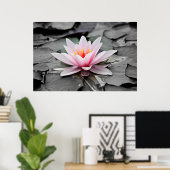 Roze Lotus Flower Poster (Thuiskantoor)