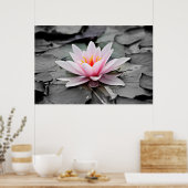 Roze Lotus Flower Poster (Keuken)