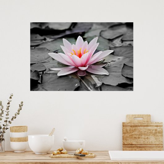 Roze Lotus Flower Poster (Keuken)