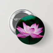 Roze Lotus Flower Ronde Button 5,7 Cm (Voorkant /achterkant)