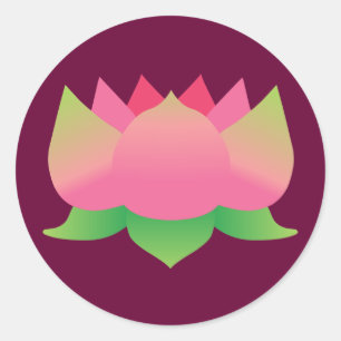 Roze Lotus Flower Ronde Sticker