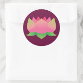 Roze Lotus Flower Ronde Sticker (Tas)