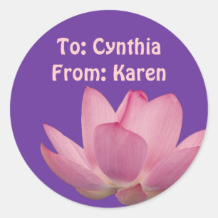 Roze Lotus Flower Ronde Sticker