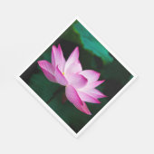 Roze Lotus Flower Servet (Hoek)