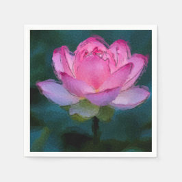Roze Lotus Flower Servet