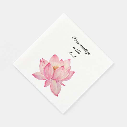 Roze Lotus Flower Servetten (Hoek)