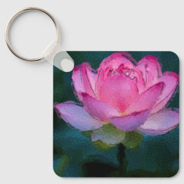 Roze Lotus Flower Sleutelhanger