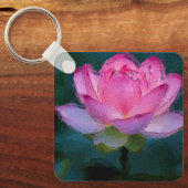Roze Lotus Flower Sleutelhanger (Voorkant)