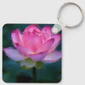 Roze Lotus Flower Sleutelhanger (Achterkant)