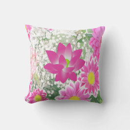 Roze Lotus Flower Soft Pillow Kussen