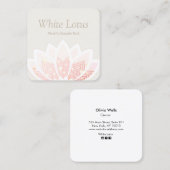 Roze Lotus Flower Square Visitekaartje (Voorkant / Achterkant)