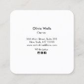 Roze Lotus Flower Square Visitekaartje (Achterkant)