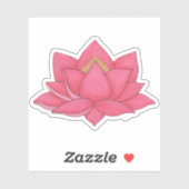 Roze Lotus Flower Sticker (Vel)