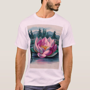 roze Lotus Flower T-shirt