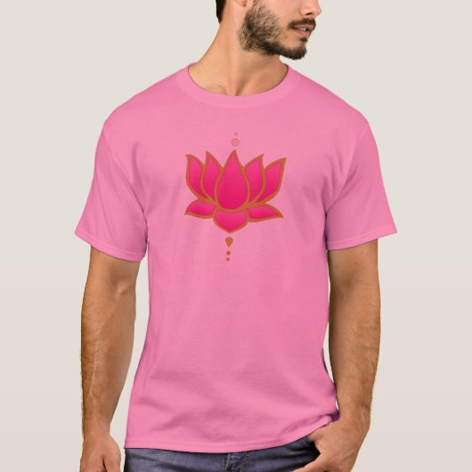 Roze Lotus Flower T-shirt (Voorkant)