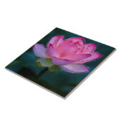 Roze Lotus Flower Tegeltje (Zijkant)