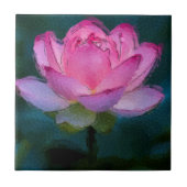 Roze Lotus Flower Tegeltje (Voorkant)