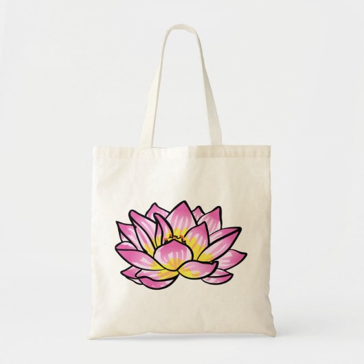 Roze Lotus Flower Tote Bag (Voorkant)