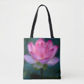 Roze Lotus Flower Tote Bag (Voorkant)