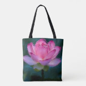 Roze Lotus Flower Tote Bag (Achterkant)