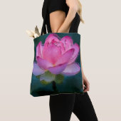 Roze Lotus Flower Tote Bag (Dichtbij)