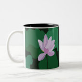 Roze Lotus Flower Tweekleurige Koffiemok (Links)