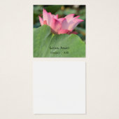 Roze Lotus Flower Vierkante Visitekaartjes (Voorkant /achterkant)