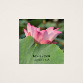 Roze Lotus Flower Vierkante Visitekaartjes