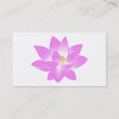 Roze Lotus Flower Visitekaartje (Achterkant)